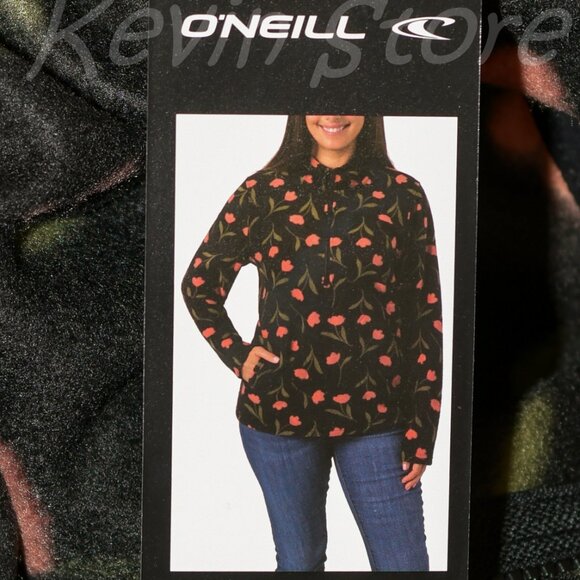 Black Nwt O'Neill Ladies' Half Zip Polar Fleece Hoodie‎ - Picture 6 of 8